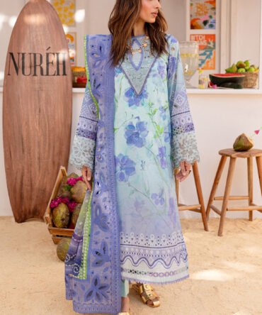 Gardenia Printed Embroidered Lawn 2024